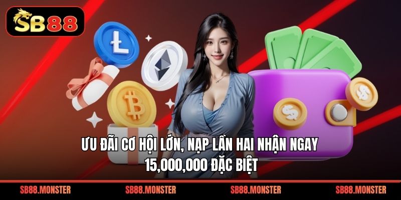 Ưu đãi cơ hội lớn, nạp lần hai nhận ngay 15,000,000 đặc biệt